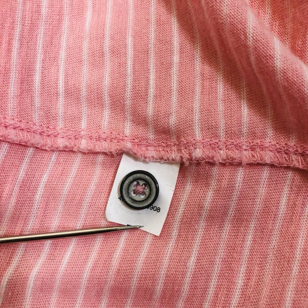 Sonoma Pink Collared Button Up With Pockets 100% Cotton - Picture 7 of 10